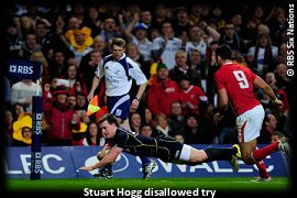 Wales Scotland Stuart Hogg disallowed try 